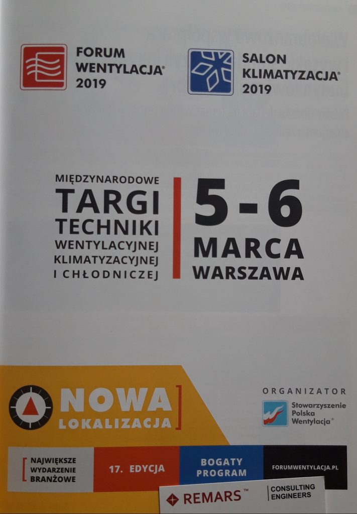 Ventilation Forum – Air Conditioning Showroom (Warsaw – Poland) 2019